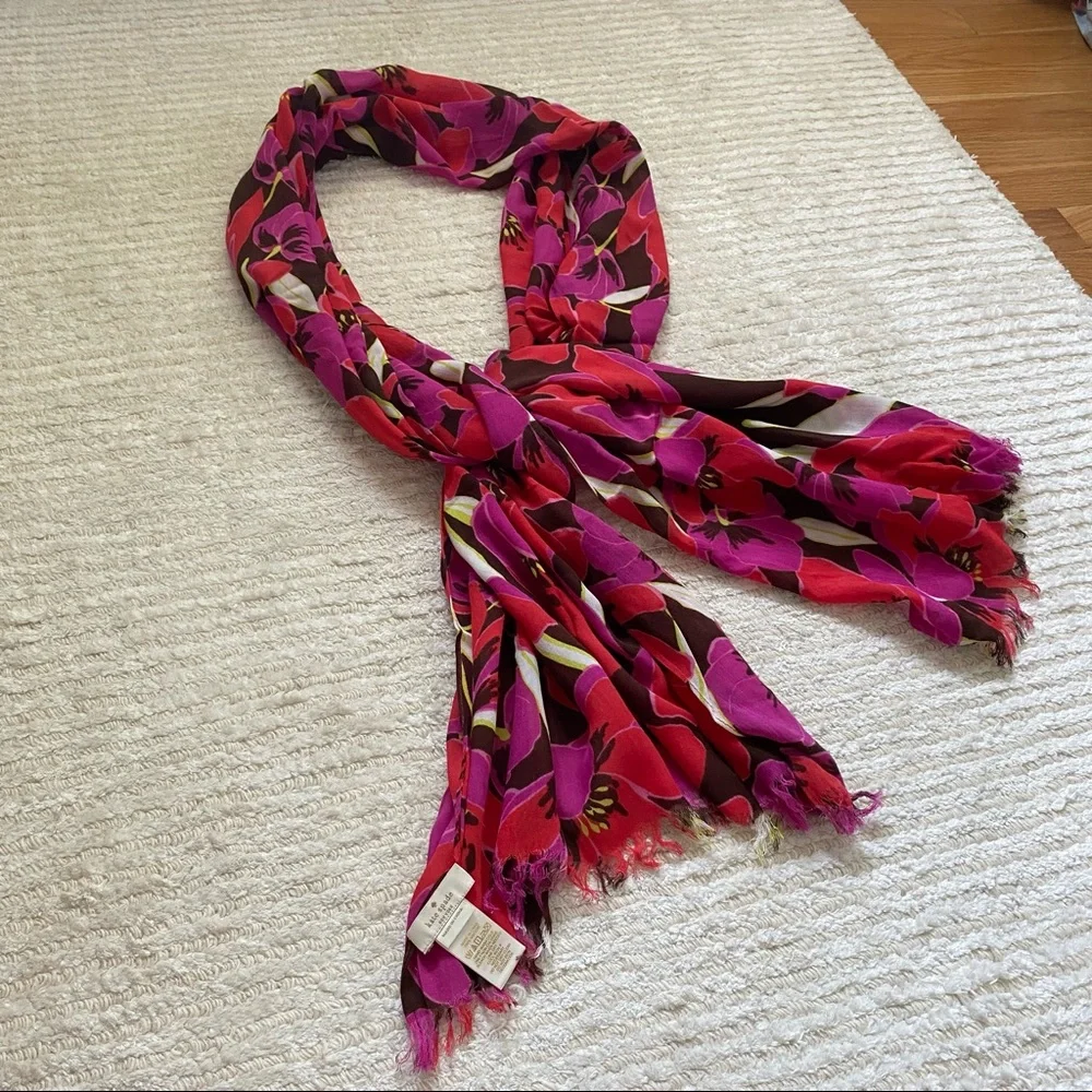 Kate Spade Rio Tropical Floral Scarf